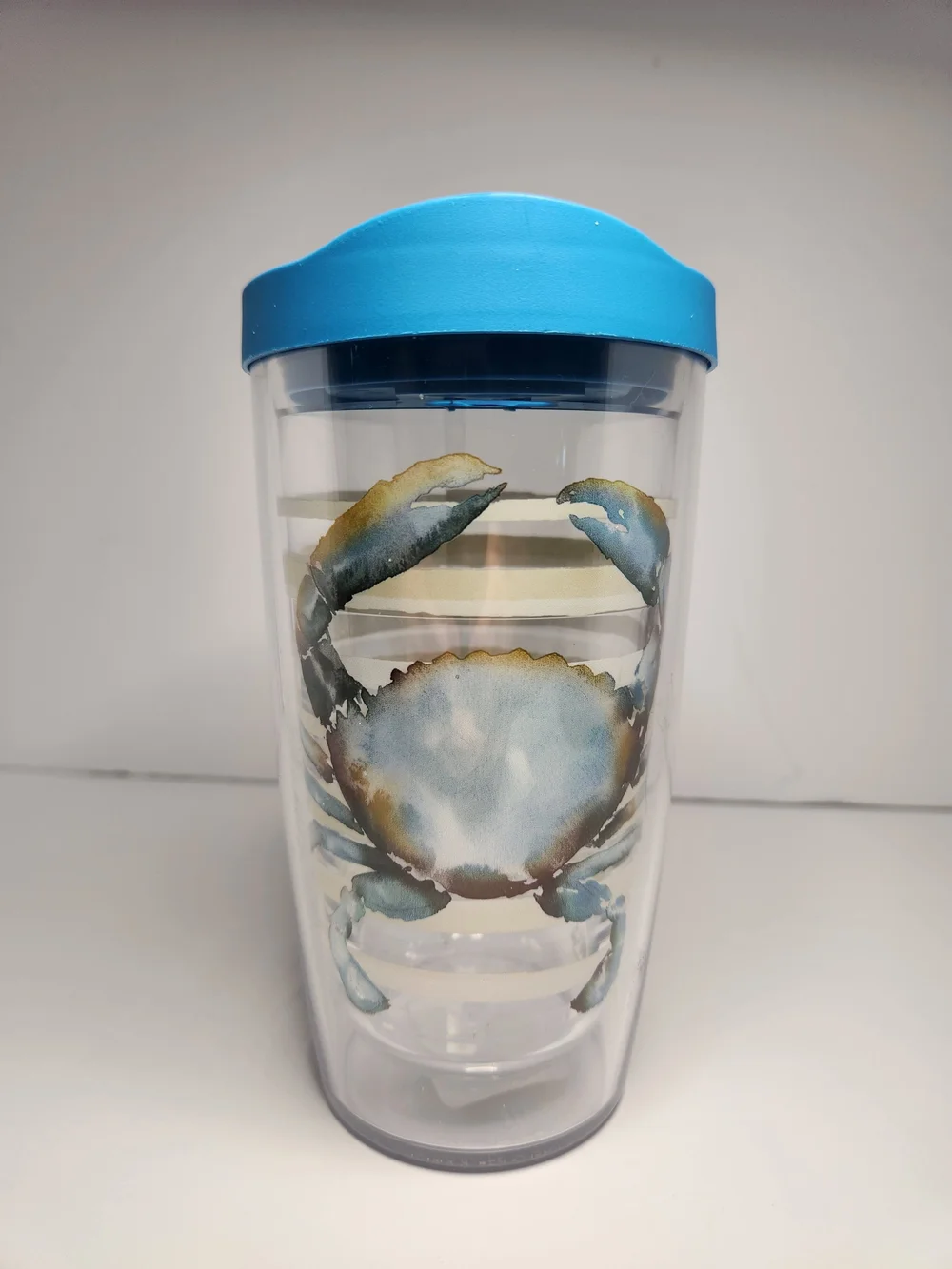 tervis Sara Berrenson Atlantica Blue Crab Travel Tumbler with Aqua Lid